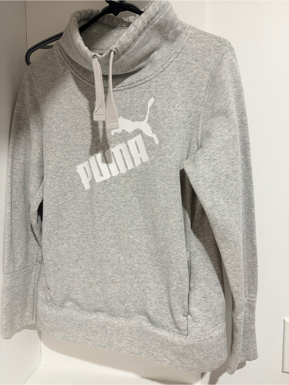 Puma Light Gray Cowl Neck Sweatshirt